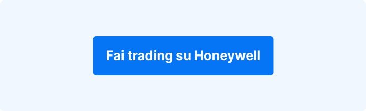 Sfondo azzurro con la scritta in bianco: "Fai trading su Honeywell".