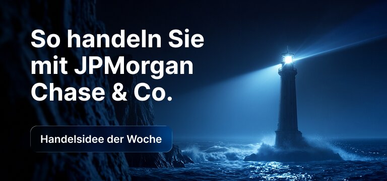 Titelbild zur Handelsidee für die JPMorgan-Aktie nach den Q1-Zahlen 2026 mit JPMorgan Chase & Co. als Thema.