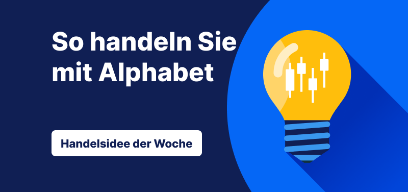 Grafik zur Handelsidee der Woche für die Alphabet-Aktie mit Trading-Symbol