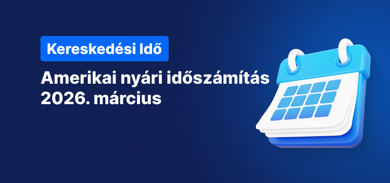 Naptár kék háttéren, fehér szöveg: „USA nyári időszámítás 2026. március”.
