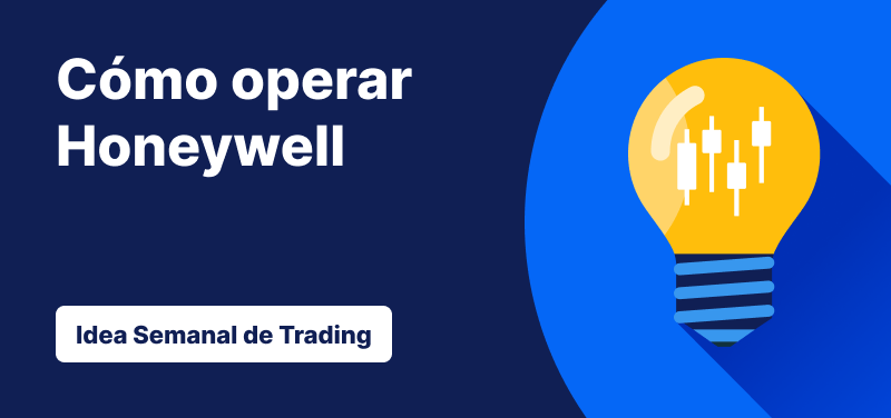 Light bulb with candlestick bars inside it against a blue background, text: ‘How to Comercio Honeywell. Comercio Idea of the Week’